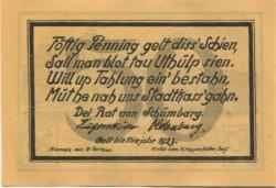 Schönberg - Stadt - - 1.1.1923 - 50 Pfennig