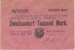 Schöneck - Stadt - 25.7.1923 - 200000 Mark