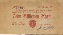 Schöneck - Stadt - 25.7.1923 - 10 Millionen Mark