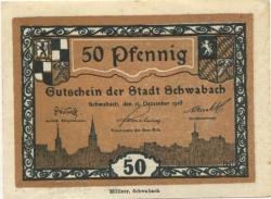 Schwabach - Stadt - 15.12.1918 - 50 Pfennig