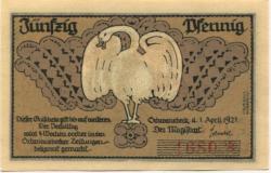 Schwanebeck - Stadt - 1.4.1921 - 50 Pfennig