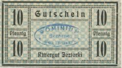 Seeheim (heute: PL-Niezychowo) - Rittergut - -- - 10 Pfennig 