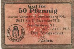 Senftenberg - Stadt - 1.4.1917 - 31.12.1918 - 50 Pfennig
