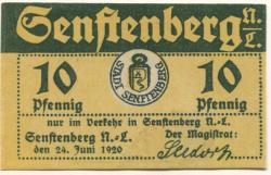 Senftenberg - Stadt - 24.6.1920 - 31.12.1921 - 10 Pfennig