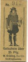 Siedlinghausen (heute: Winterberg) - Kräling, Wilhelm, Buchhandlung - -- - 25 Pfennig