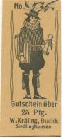 Siedlinghausen (heute: Winterberg) - Kräling, Wilhelm, Buchhandlung - -- - 25 Pfennig