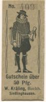 Siedlinghausen (heute: Winterberg) - Kräling, Wilhelm, Buchhandlung - -- - 50 Pfennig