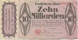 Siegburg - Siegkreis - 18.10.1923 - 1.4.1924 - 10 Milliarden Mark