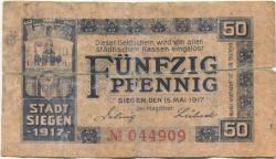 Siegen - Stadt - 15.5.1917 - 50 Pfennig