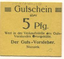 Siemianowitz (heute: PL-Siemianowice Slaskie) - Georgshütte, Gutsvorstand Verkaufsstelle - -- - 5 Pfennig 