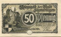 Sigmaringen - Stadt - 1.9.1918 - 50 Pfennig