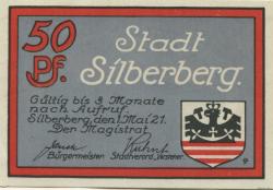 Silberberg (heute: PL-Stoszowice) - Stadt - 1.5.1921 - 50 Pfennig