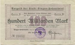 Singen - Stadt - 6.11.1923 - 100 Milliarden Mark