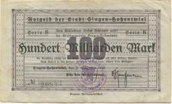 Singen - Stadt - 6.11.1923 - 100 Milliarden Mark