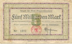 Singen - Stadt - 27.10.1923 - 5 Milliarden Mark