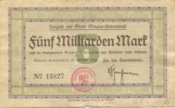 Singen - Stadt - 27.10.1923 - 5 Milliarden Mark
