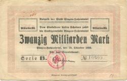 Singen - Stadt - 29.10.1923 - 20 Milliarden Mark