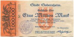 Sobernheim - Stadt - 25.8.1923 - 1 Million Mark