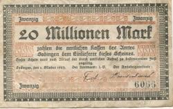 Sodingen (heute: Herne) - Amt - 1.10.1923 - 20 Millionen Mark