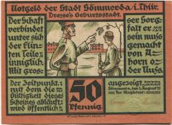 Sömmerda - Stadt - 1.8.1921 - 50 Pfennig