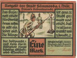 Sömmerda - Stadt - 1.8.1921 - 1 Mark