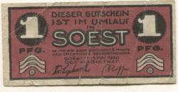 Soest - Stadt - 1.5.1920 - 1 Pfennig