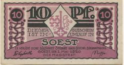 Soest - Stadt - 1.5.1920 - 10 Pfennig