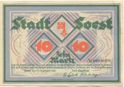 Soest - Stadt - 11.11.1922 - 10 Mark
