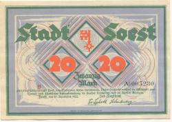 Soest - Stadt - 11.11.1922 - 20 Mark 