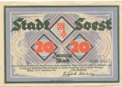 Soest - Stadt - 11.11.1922 - 20 Mark