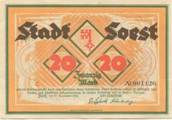 Soest - Stadt - 11.11.1922 - 20 Mark