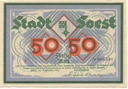 Soest - Stadt - 11.11.1922 - 50 Mark