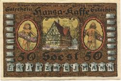 Soest - Weimann, Fritz, Hansa-Kaffe - - 31.12.1922 - 50 Pfennig