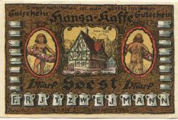 Soest - Weimann, Fritz, Hansa-Kaffe - - 31.12.1922 - 1 Mark 