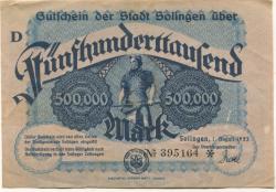 Solingen - Stadt - 1.8.1923 - 500000 Mark