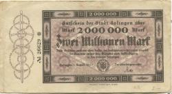 Solingen - Stadt - 1.8.1923 - 2 Millionen Mark