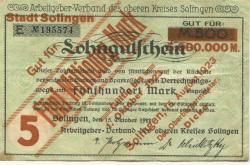 Solingen - Stadt - 15.8.1923 - 5 Millionen Mark