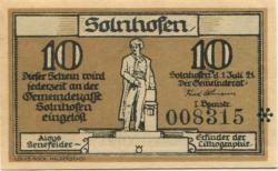 Solnhofen - Gemeinde - 1.7.1921 - 10 Pfennig