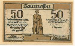 Solnhofen - Gemeinde - 1.7.1921 - 50 Pfennig