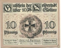 Soltau - Spar- Darlehns-Verein eGmbH - 1.10.1919 - Ende 1920 - 10 Pfennig