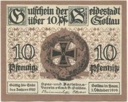 Soltau - Spar- Darlehns-Verein eGmbH - 1.10.1919 - Ende 1920 - 10 Pfennig