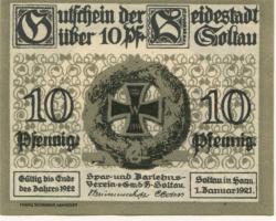 Soltau - Spar- Darlehns-Verein eGmbH - 1.1.1921 - Ende 1922 - 10 Pfennig