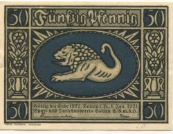 Soltau - Spar- Darlehns-Verein eGmbH - 1.1.1921 - Ende 1922 - 50 Pfennig