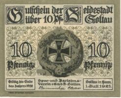 Soltau - Spar- Darlehns-Verein eGmbH - 1.7.1921 - Ende 1922 - 10 Pfennig