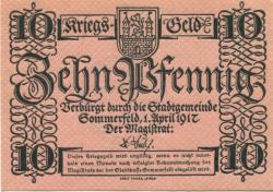 Sommerfeld (heute: PL-Lubsko) - Stadt - 1.4.1917 - 10 Pfennig