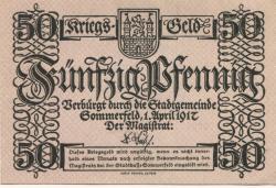 Sommerfeld (heute: PL-Lubsko) - Stadt - 1.4.1917 - 50 Pfennig