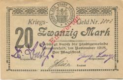 Sommerfeld (heute: PL-Lubsko) - Stadt - November 1918 - 1.3.1919 - 20 Mark 