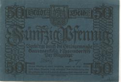 Sommerfeld (heute: PL-Lubsko) - Stadt - 1.11.1919 - 50 Pfennig