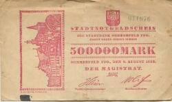 Sommerfeld (heute: PL-Lubsko) - Stadt - 8.8.1923 - 500000 Mark