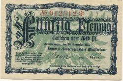 Sondershausen - Schwarzburg-Sondershäusisches Ministerium - 26.11.1918 - 50 Pfennig